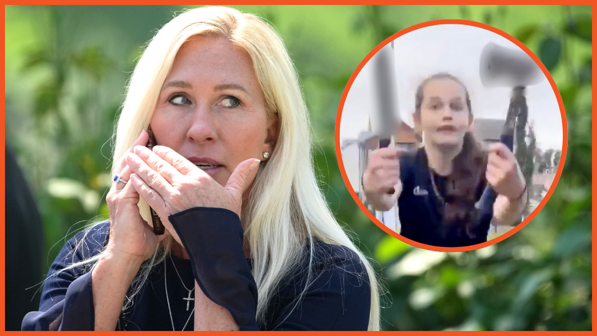 Marjorie Taylor Greene and Scottish teenager via Marjorie Taylor Greene, X, Getty Images, Andrew Harnik