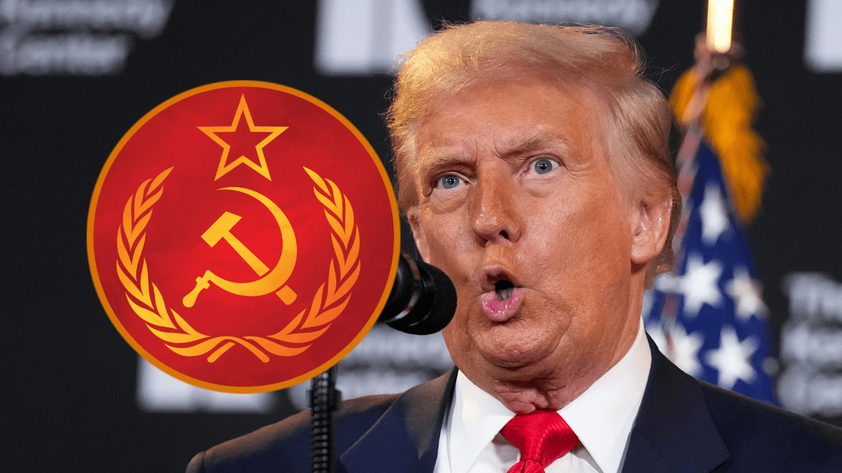 U.S. President Donald Trump mocks Federal Reserve Chair Jerome Powell as he speaks during an event at the Kennedy Center on August 13, 2025 in Washington, DC. Trump announced the first nominees of the annual Kennedy Center Honors since taking control of the center’s board earlier this year. (Photo by Andrew Harnik/Getty Images)