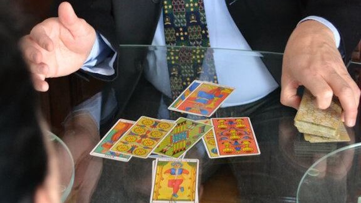 Tarot cards via Wiki Commons, Rilapa