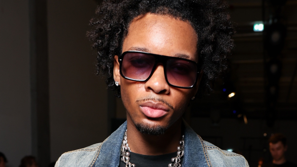 PARIS, FRANCE - JUNE 27: (EDITORIAL USE ONLY - For Non-Editorial use please seek approval from Fashion House) D4vd attends the Juun.J Menswear Spring/Summer 2026 show as part of Paris Fashion Week on June 27, 2025 in Paris, France.