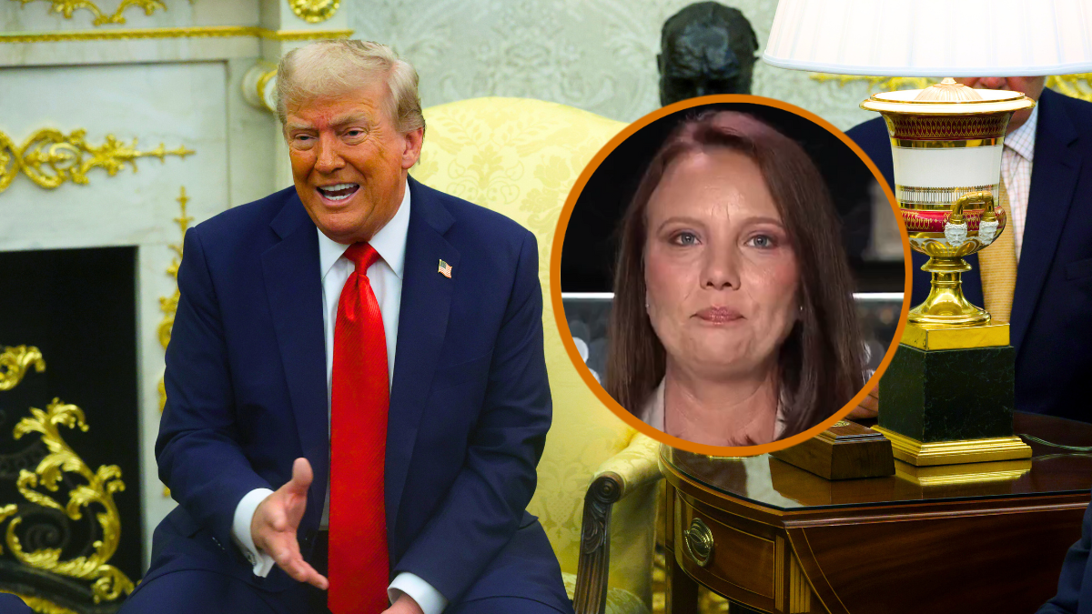 U.S. President Donald Trump speaks during a bilateral meeting with Polish President Karol Nawrocki in the Oval Office at the White House on September 3, 2025 in Washington, DC. President Nawrocki is visiting Washington to meet with President Trump for a bilateral meeting to discuss the war in Ukraine. (Photo by Alex Wong/Getty Images)