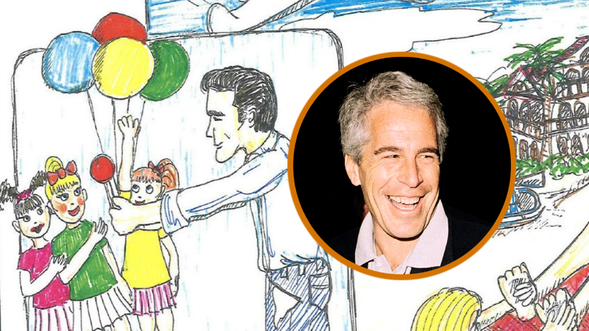 Ghislaine Maxwell, Jeffrey Epstein, and musician Michael Bolton pose for a portrait during a party at the Mar-a-Lago club, Palm Beach, Florida, February 12, 2000. (Photo by Davidoff Studios/Getty Images)