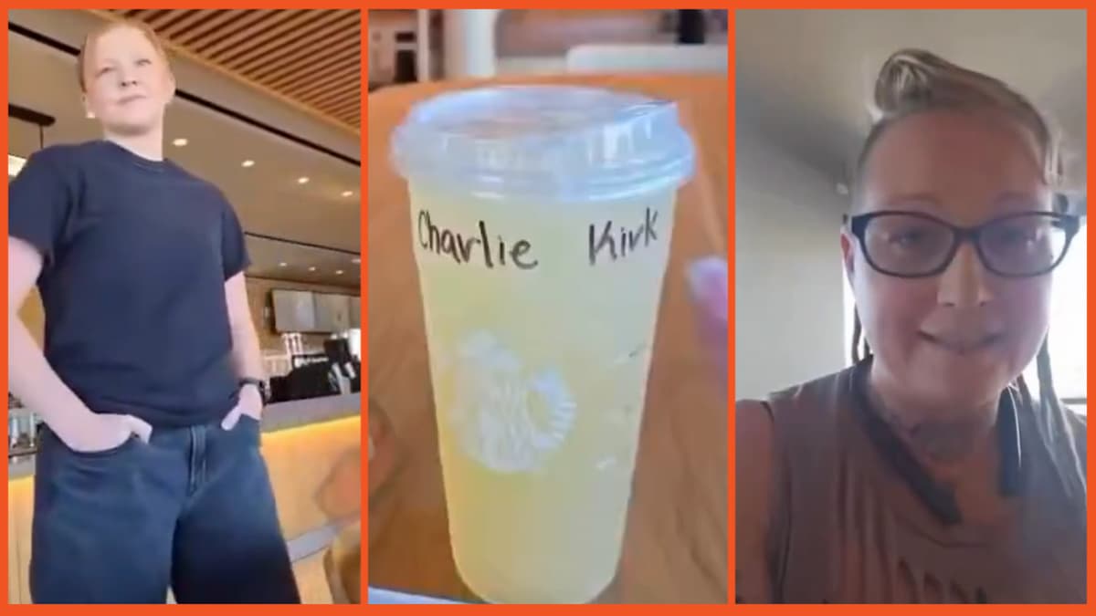 MAGA Karen and Charlie Kirk cup