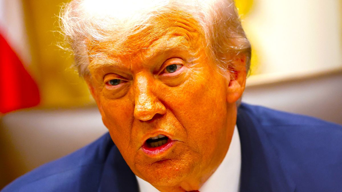 U.S. President Donald Trump speaks during a meeting with President of Argentina Javier Milei in the Cabinet Room at the White House on October 14, 2025 in Washington, DC. Trump is hosting Milei for a working lunch days after the U.S. Treasury finalized a $20 billion currency swap framework with Argentina in an effort to help stabilize its economy. (Photo by Kevin Dietsch/Getty Images)