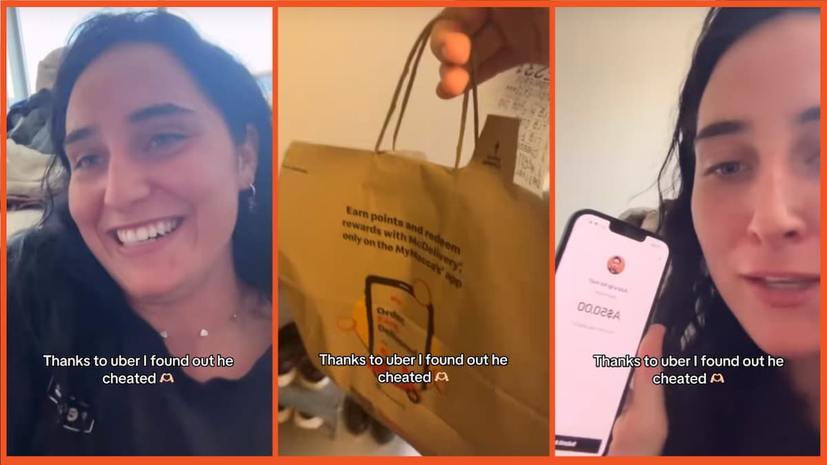 Gabby ordering food via Uber