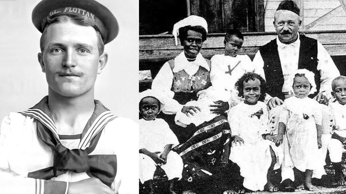 Carl Emil Pettersson/ Pettersson with his family in Tabar