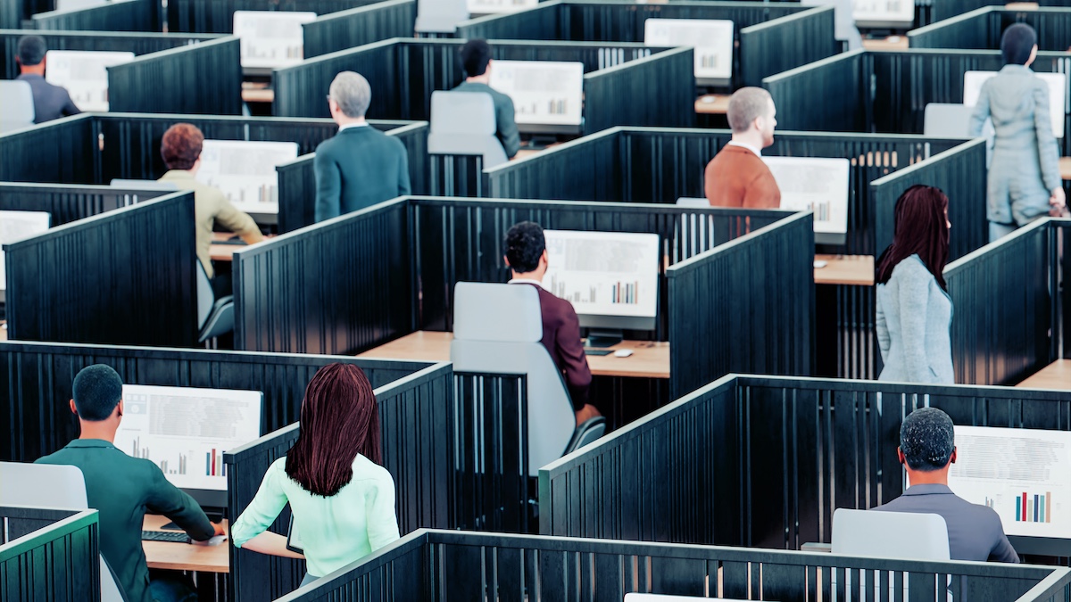 Modern office environment via Getty Images, mikkelwilliam