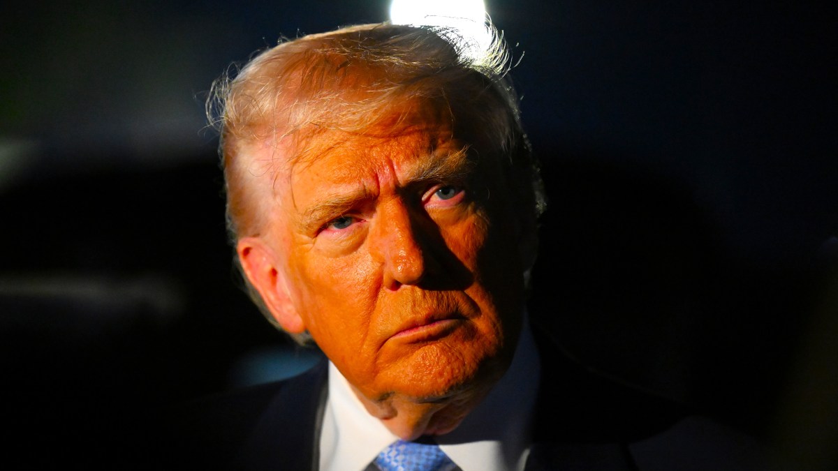 U.S. President Donald Trump speaks to reporters before boarding Air Force One on November 16, 2025 at Palm Beach International Airport in West Palm Beach, Florida. Trump spent the weekend at his Mar-A-Lago Club in Palm Beach, Florida. (Photo by Roberto Schmidt/Getty Images)