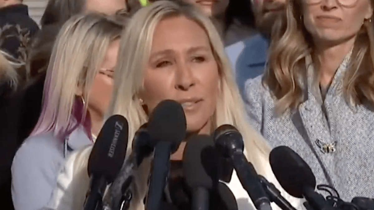 Marjorie Taylor Greene Nov. 18 press conferene via ABC News