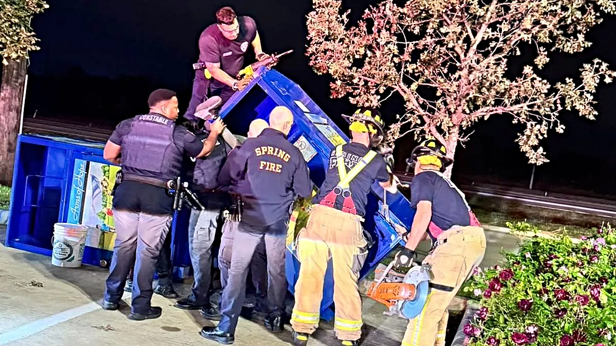 Texas man dies after getting stuck in clothing donation box