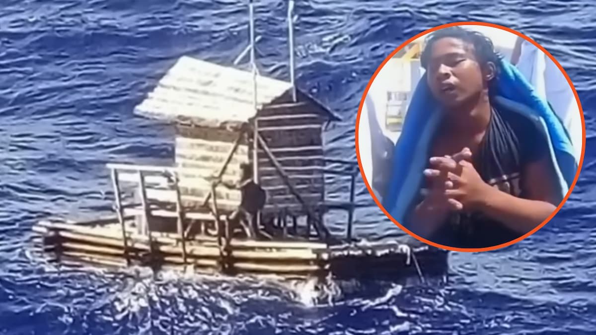 Aldi Novel Adilang being rescued.