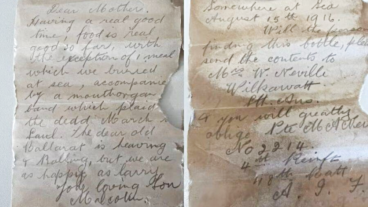 World War I soldier letters