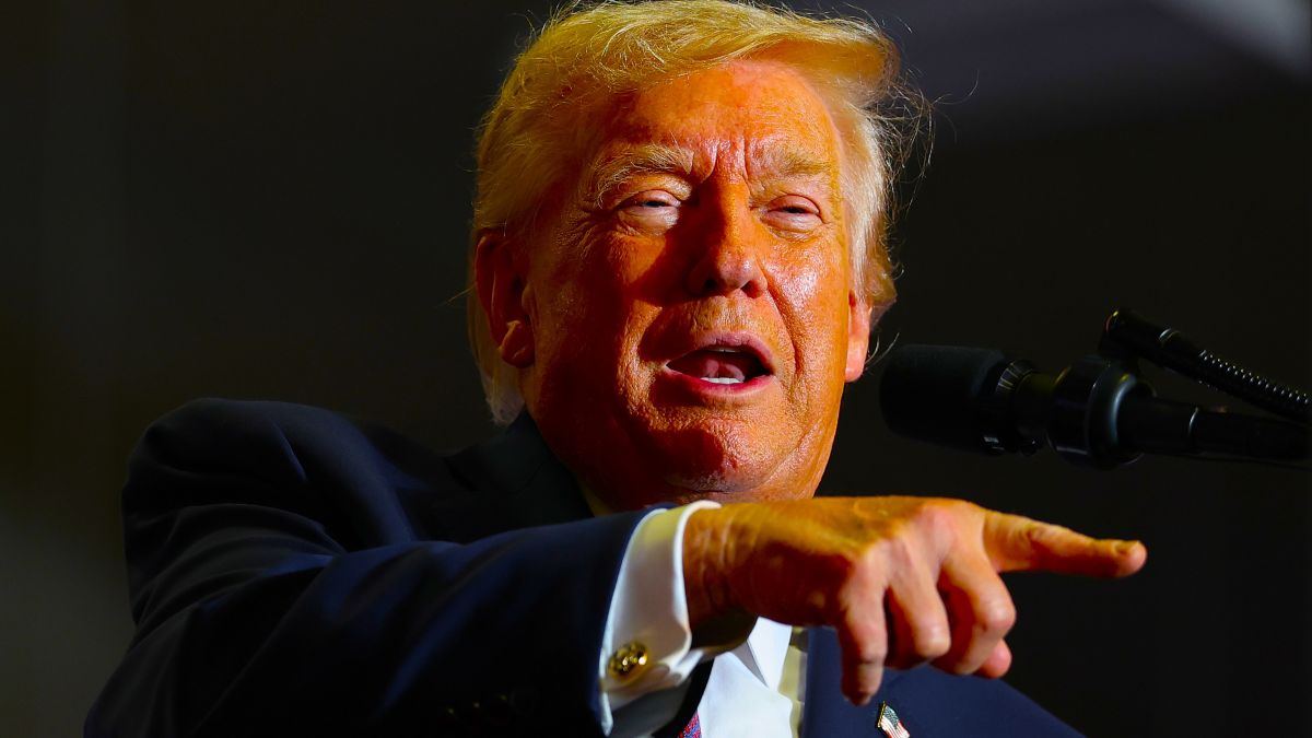 U.S. President Donald Trump delivers remarks during a rally at the Rocky Mount Event Center on December 19, 2025 in Rocky Mount, North Carolina. Trump spoke on his plans to lower the cost of staples, including gas and health care, while blaming the Biden administration for the economic challenges inherited by his administration. (Photo by Tasos Katopodis/Getty Images)