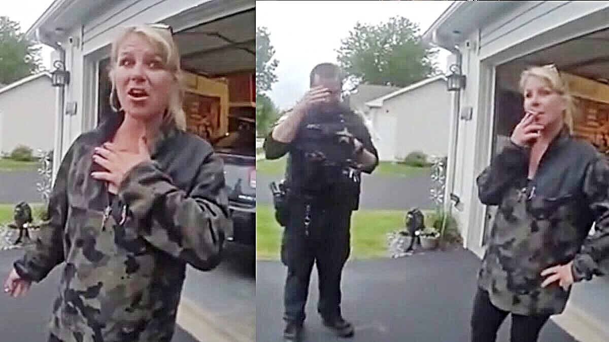 Racist Texas woman is put to place by a police officer