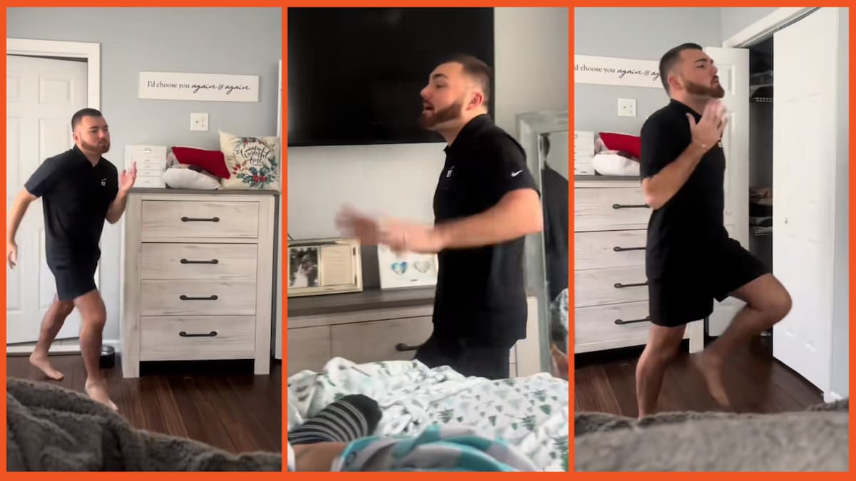 Man having tantrum on TikTok