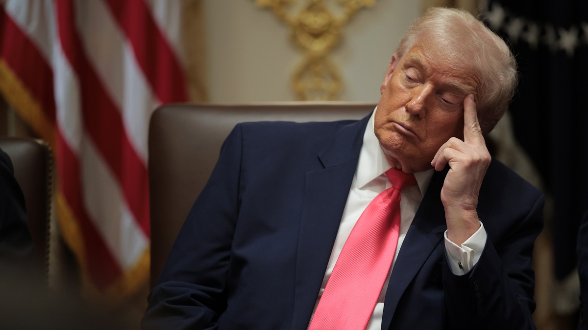 WASHINGTON, DC - DECEMBER 02: U.S. President Donald Trump attends a meeting of his Cabinet in the Cabinet Room of the White House on December 02, 2025 in Washington, DC. A bipartisan Congressional investigation has begun regarding Secretary of War Pete Hegseth's role in ordering U.S. military strikes on small boats in the waters off Venezuela that have killed scores of people, which Hegseth said are intended "to stop lethal drugs, destroy narco-boats and kill the narco-terrorists who are poisoning the American people.” (Photo by Chip Somodevilla/Getty Images)