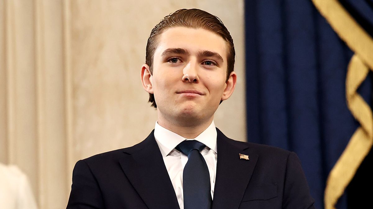 Barron Trump arrives to the inauguration of U.S. President-elect Donald Trump in the Rotunda of the U.S. Capitol on January 20, 2025 in Washington, DC. Donald Trump takes office for his second term as the 47th president of the United States. (Photo by Chip Somodevilla/Getty Images)