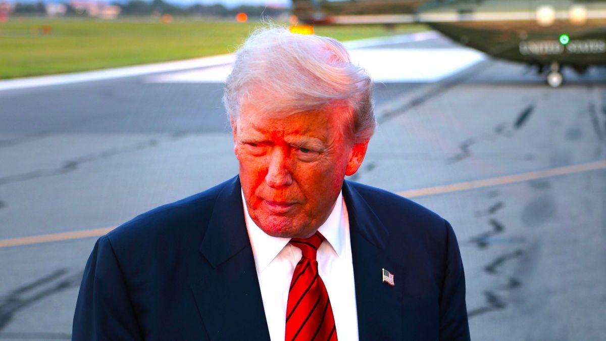 U.S. President Donald Trump speaks to reporters near Air Force One at the the Lehigh Valley International Airport on August 03, 2025 in Allentown, Pennsylvania. Trump spoke to reporters about a range of topics including tensions between Cambodia and Thailand, negotiations with Russia and the Federal Reserve. Trump spent the weekend at his property in Bedminster, New Jersey. (Photo by Anna Moneymaker/Getty Images)