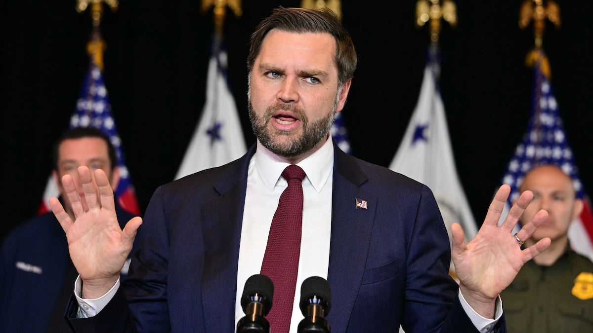 MINNEAPOLIS, MINNESOTA - JANUARY 22: U.S. Vice President JD Vance gives remarks following a roundtable discussion with local leaders and community members amid a surge of federal immigration authorities in the area, at Royalston Square on January 22, 2026 in Minneapolis, Minnesota. The Trump administration has sent a reported 3,000-plus federal agents into the area, with more on the way, as they make a push to arrest undocumented immigrants in the region.
