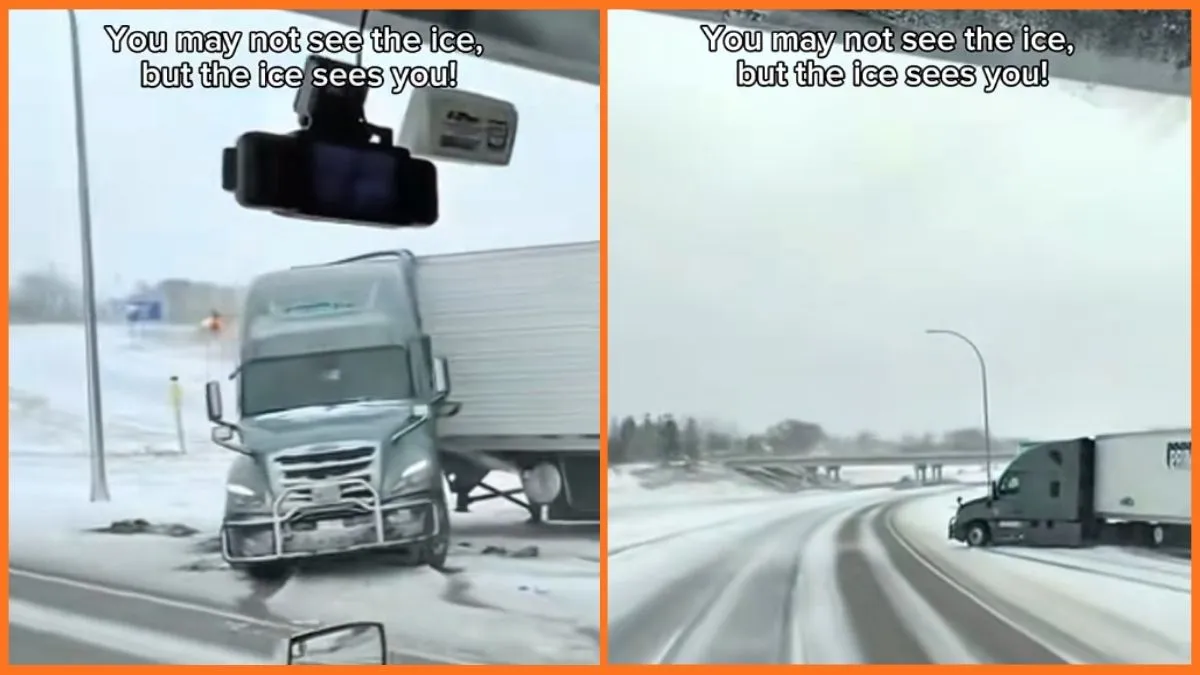 ‘Can happen to the best driver’: Icy roads send an 18-wheeler spinning in Minnesota, and the fallout has truckers taking sides