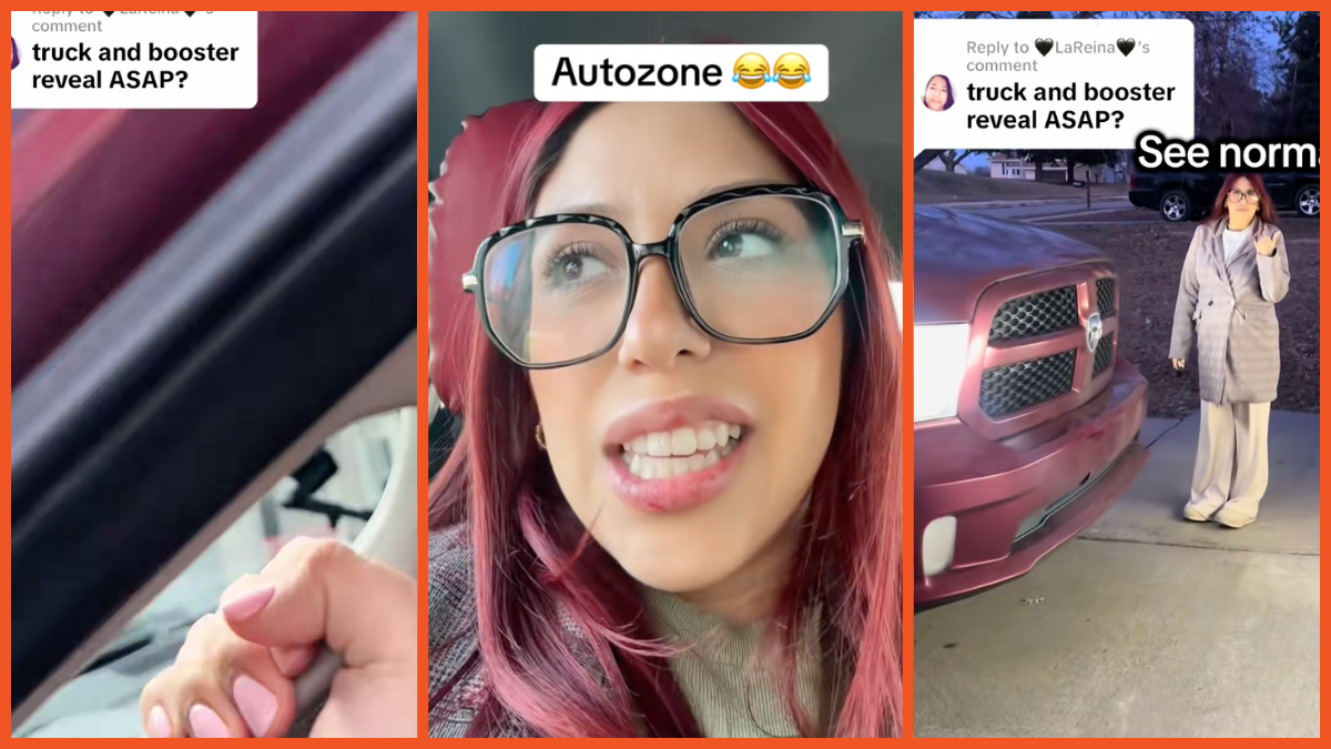 Woman laughed at at Auto Zone proves size does matter when it comes to big truck booster seats