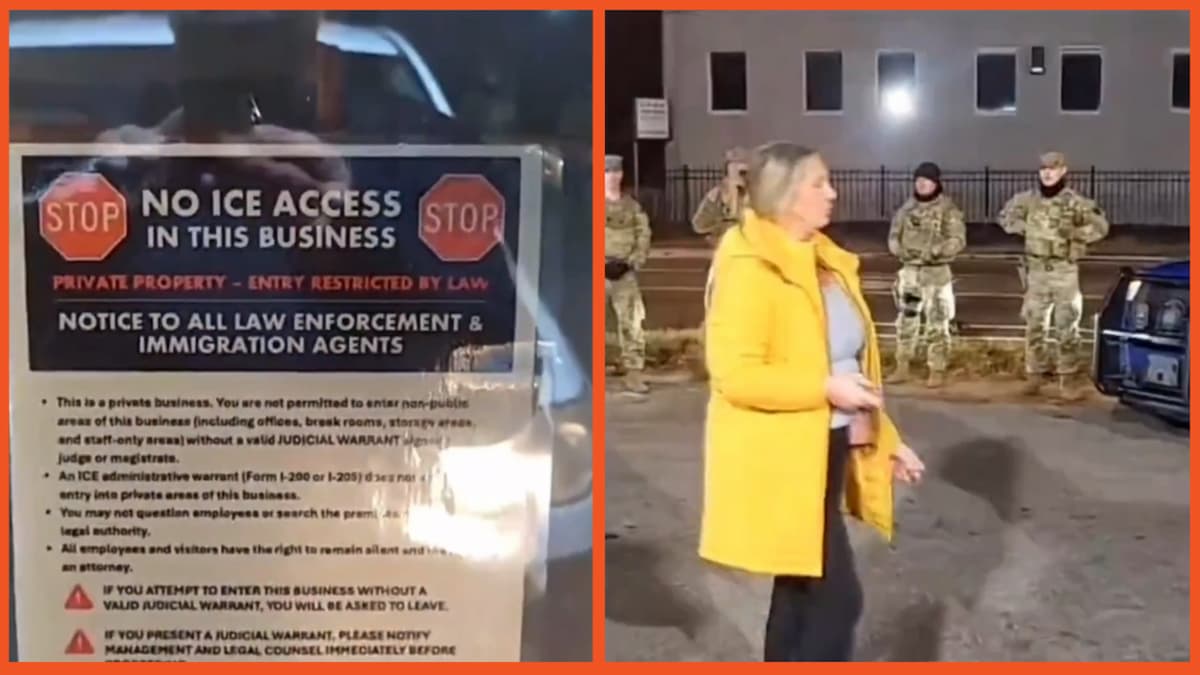 ICE agents outside Da Sammich Spot