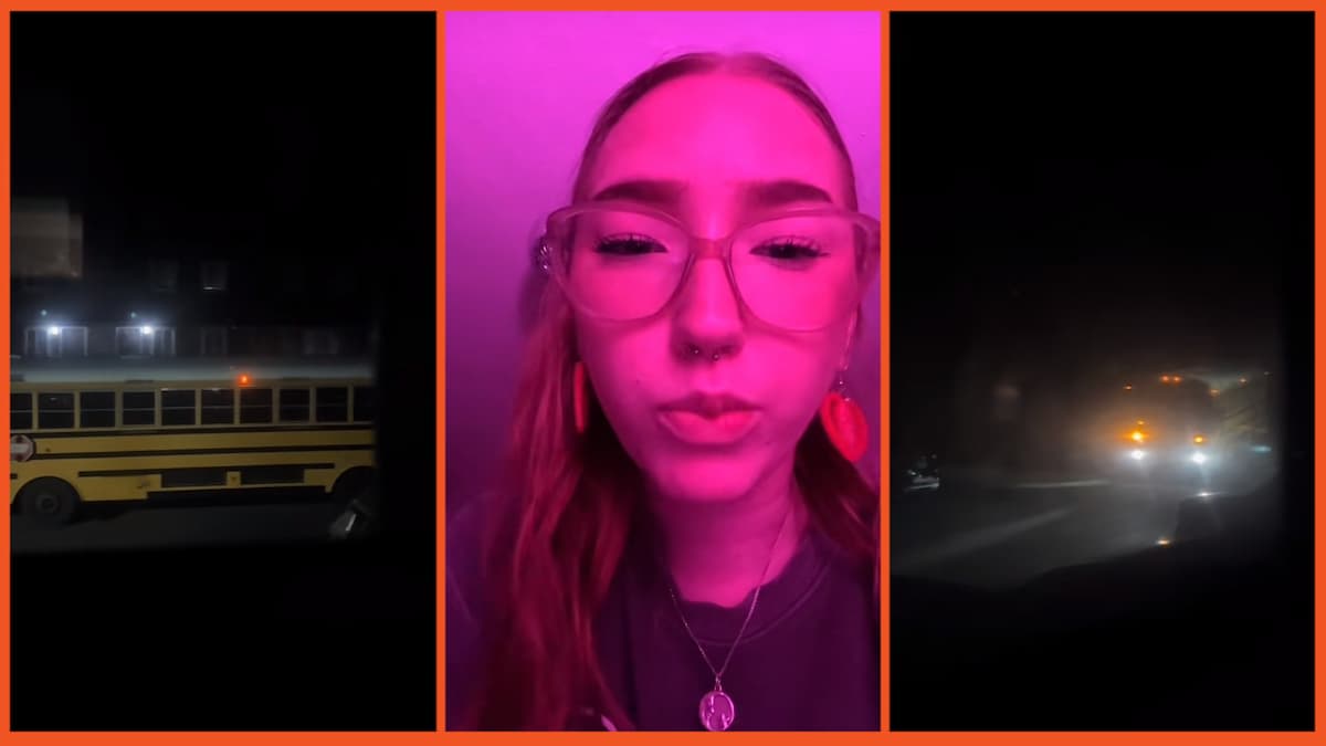 Weird bus caught on video by Lydia on TikTok