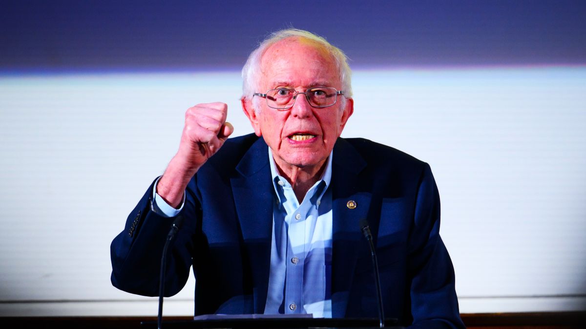 Bernie Sanders attends during "Bernie Sanders: It's OK To Be Angry About Capitalism" at Royal Geographical Society on February 22, 2024 in London, England. (Photo by Joe Maher/Getty Images For Fane)