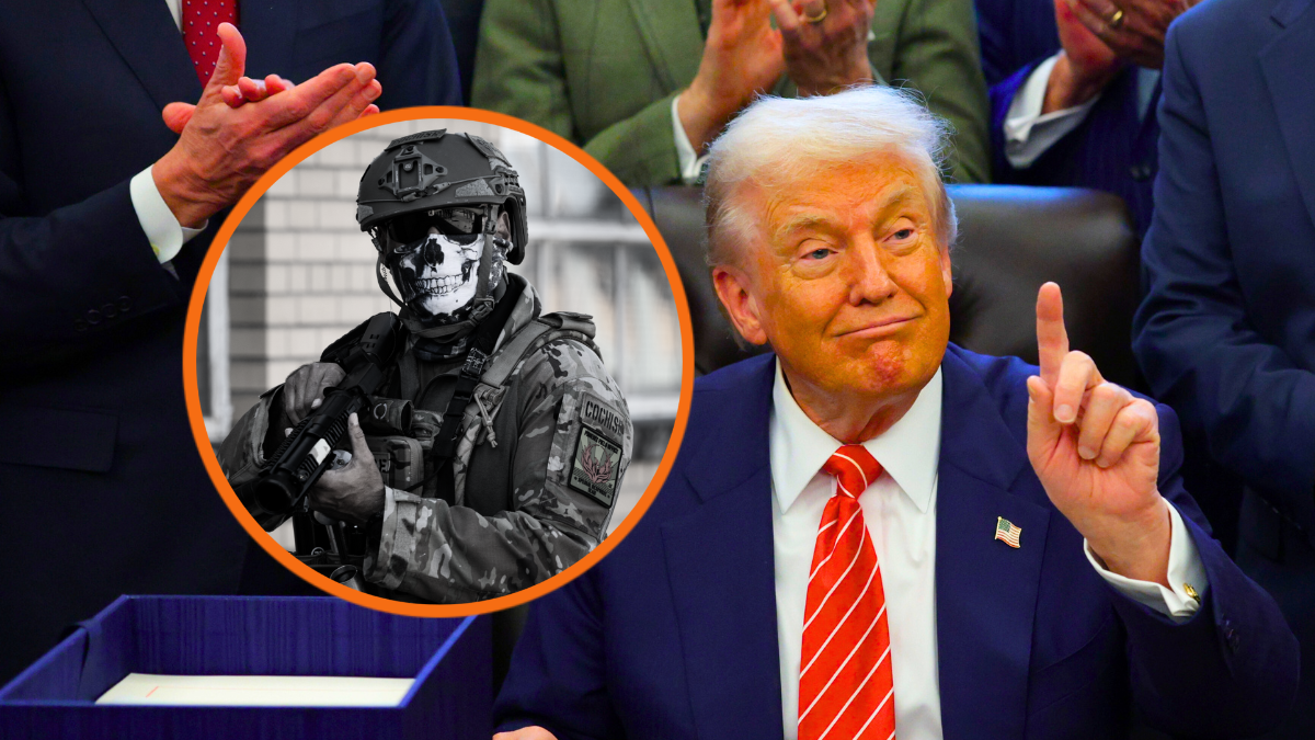 Senate Majority Whip John Barrasso (R-WY), U.S. President Donald Trump and Speaker of the House Mike Johnson (R-LA) attend a bill signing in the Oval Office of the White House on February 03, 2026 in Washington, DC. The House passed legislation today that ends the partial government shutdown while lawmakers negotiate over Immigration and Customs Enforcement policy and funding for the Department of Homeland Security. (Photo by Alex Wong/Getty Images) / Federal law enforcement agents confront demonstrators protesting outside of an immigration processing center on September 26, 2025 in Broadview, Illinois. The demonstrators, protesting a recent surge in ICE activity in the Chicago area, were pushed back from the facility with a barrage of "less lethal" munitions including stinger ball grenades, pepper balls, tear gas and baton rounds. (Photo by Scott Olson/Getty Images)