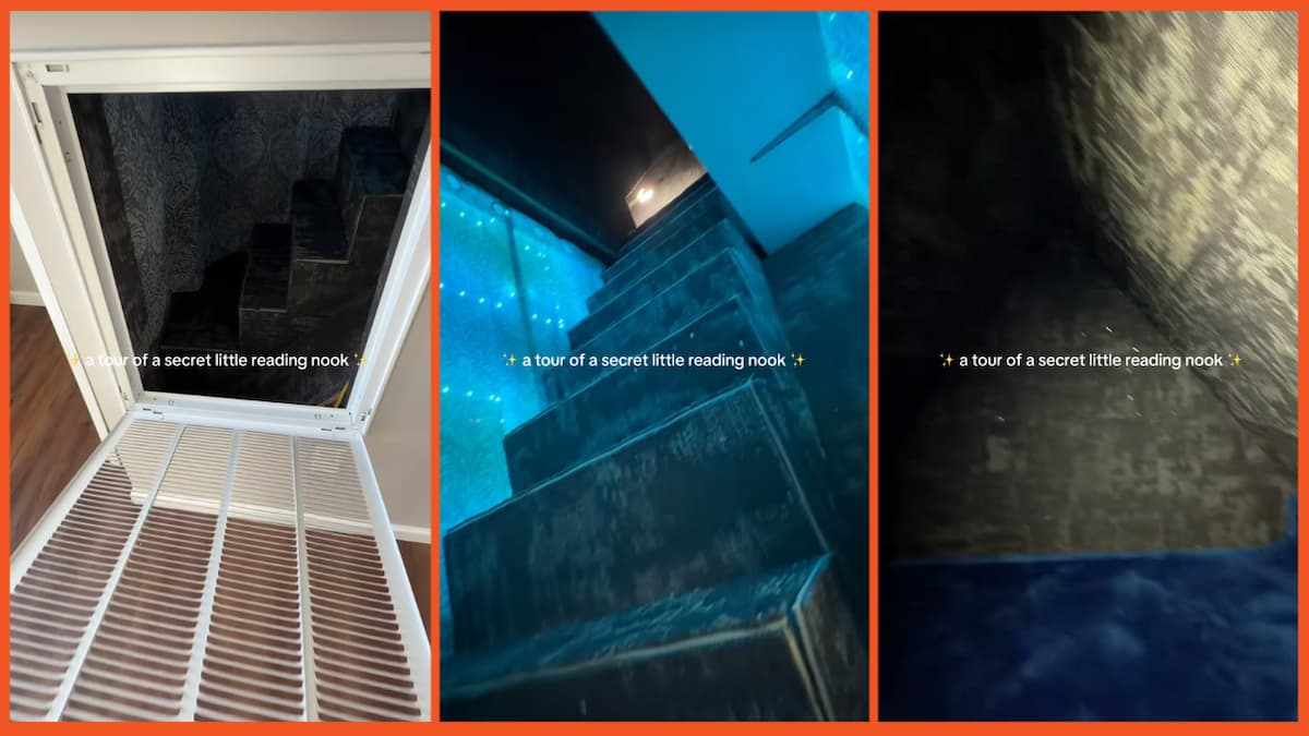 Sonia exploring the panic room