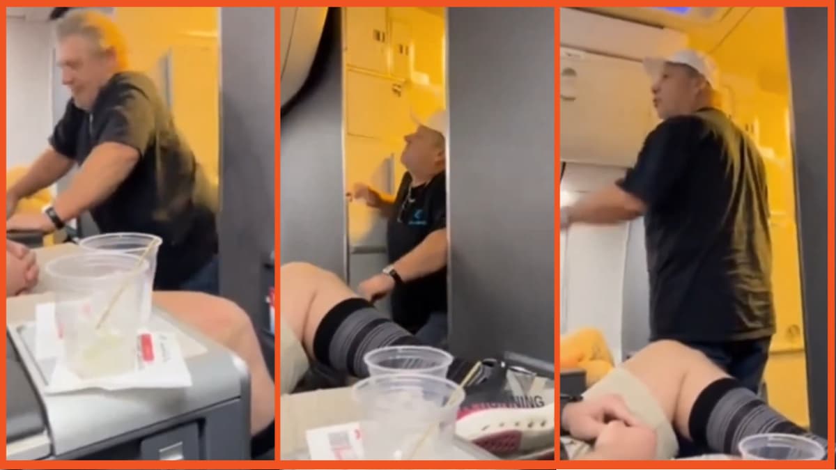 Man having meltdown on American Airlines flight