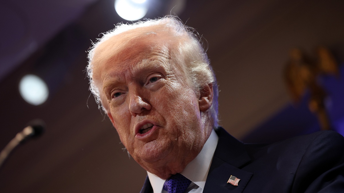 WASHINGTON, DC - FEBRUARY 20: U.S. President Donald Trump speaks during a press briefing held at the White House February 20, 2026 in Washington, DC. The U.S. Supreme Court today ruled against Trump’s use of emergency powers to implement international trade tariffs, a central portion of the administration’s core economic policy. (Photo by Kevin Dietsch/Getty Images)