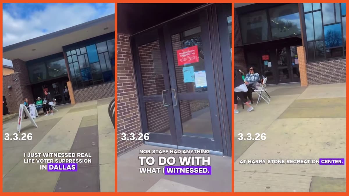 Polling station in Texas