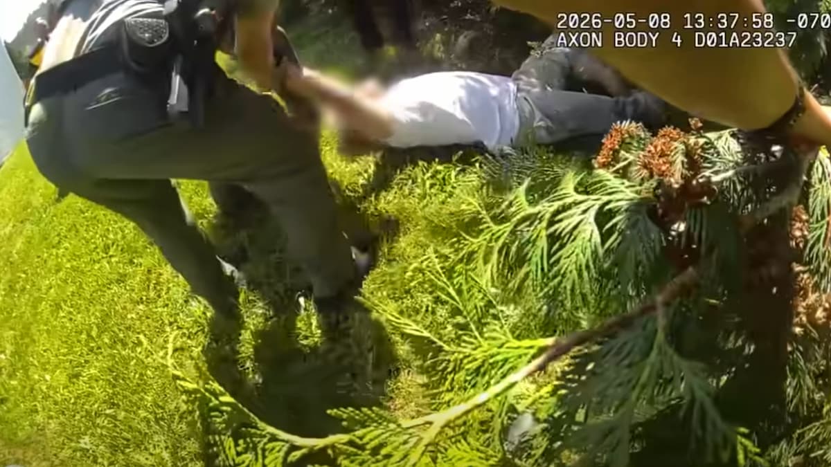 Matthew Hokulii Aranda being arrested.