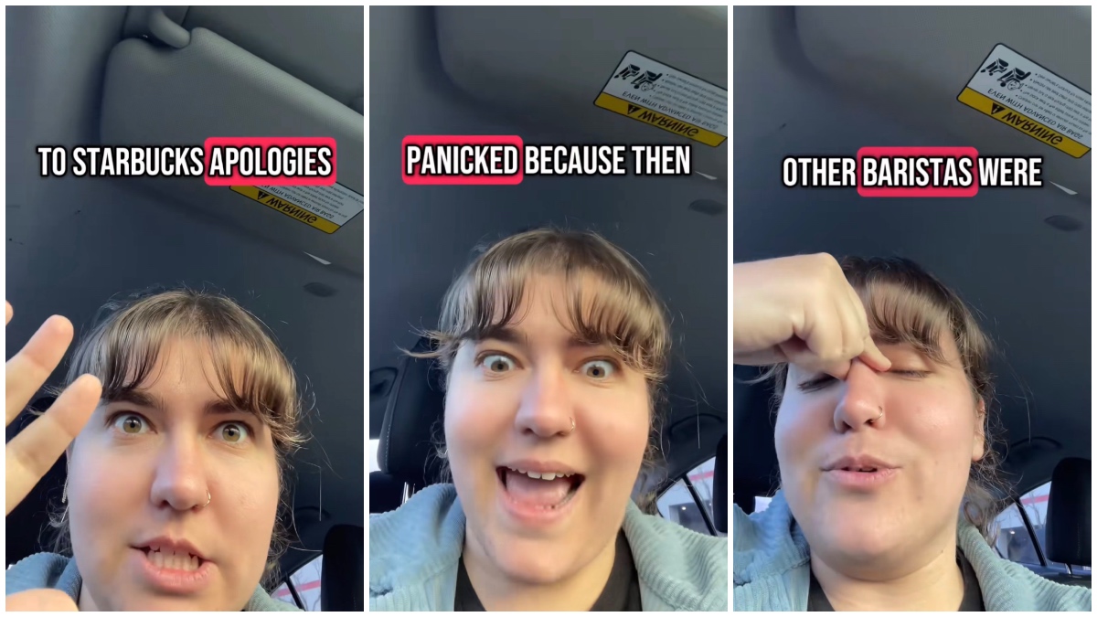 LA Woman embarrassed herself at Starbucks while getting her drink. Then she turned around to fix it and made it worse