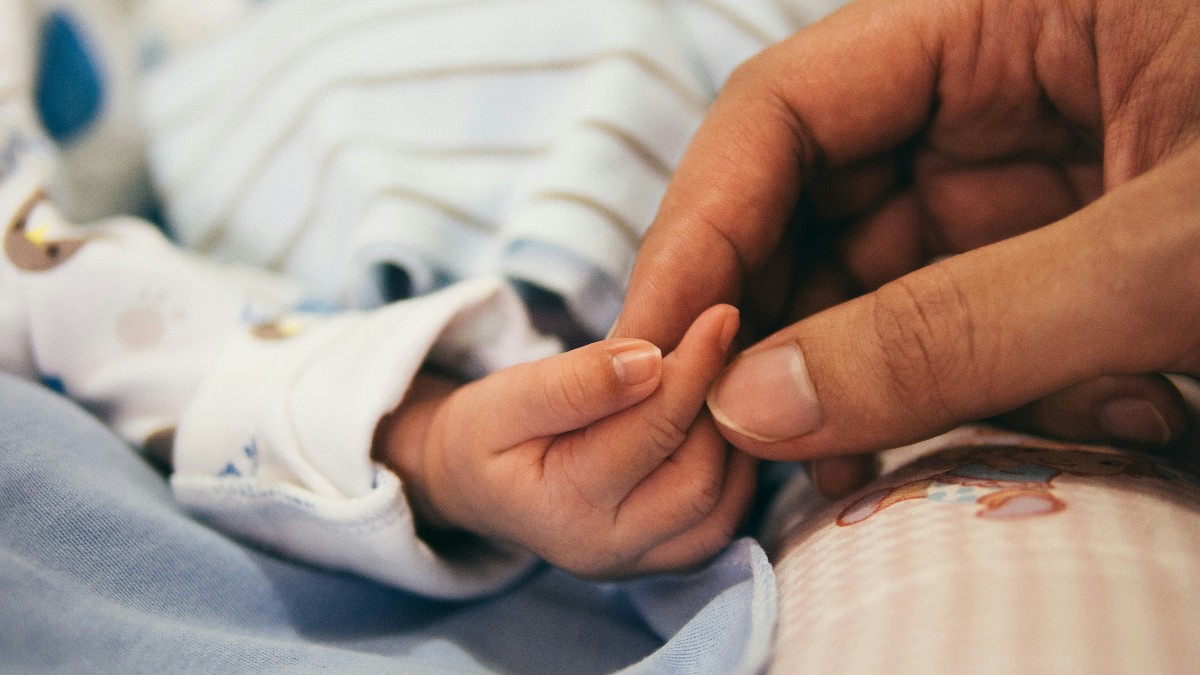 Baby in hospital