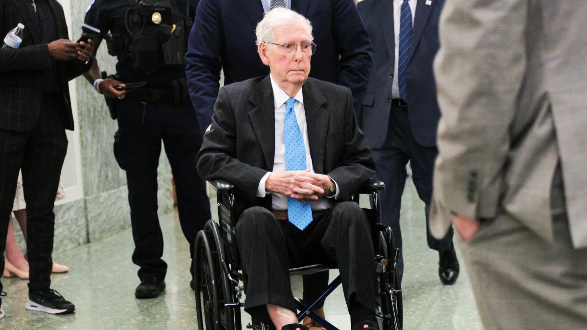 U.S. Sen. Mitch McConnell (R-KY) arrives for a Senate Appropriations Committee hearing on the FY2027 budget request in the Dirksen Senate Office Building on Capitol Hill on May 12, 2026 in Washington, DC. The Trump administration is asking for an unprecedented $1.5 trillion for the Pentagon, an increase of 50-percent over last year's budget. (Photo by Chip Somodevilla/Getty Images)