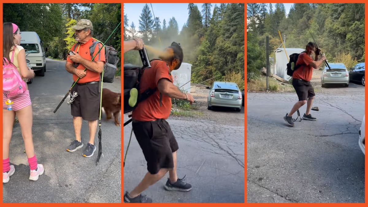 Man argues with group of girls on California trail over how they've parked, then they pull out bear spray and the internet is torn over who was right