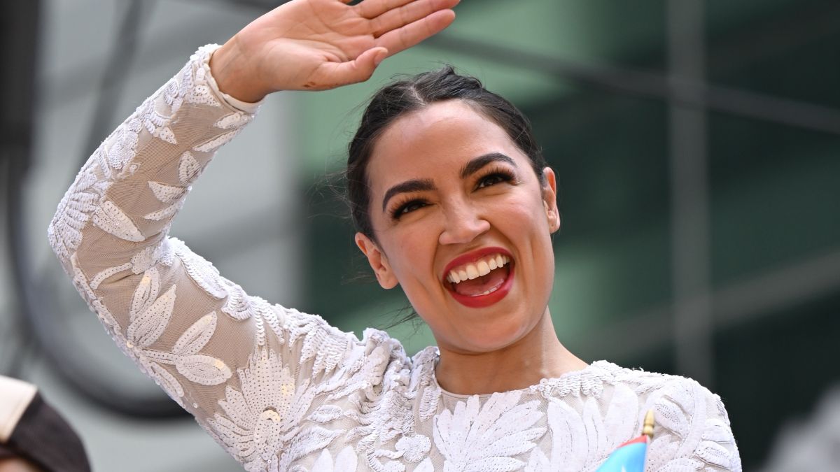 Representative Alexandria Ocasio-Cortez is seen at the 69th annual National Puerto Rican Day Parade on June 14, 2026 in New York City. (Photo by NDZ/Star Max/GC Images)