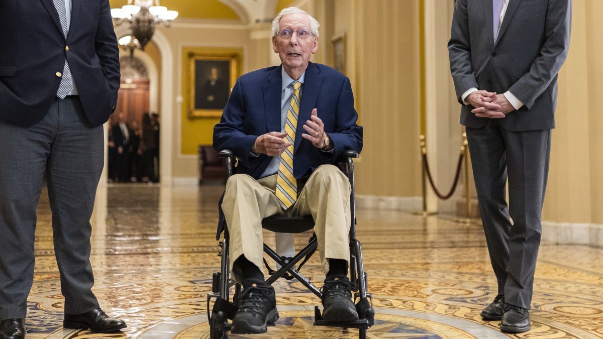 U.S. Sen. Mitch McConnell (R-KY) arrives for a vote at the U.S. Capitol on September 14, 2026 in Washington, D.C. This is McConnell’s first public appearance in over 90 days after he recovered from a fall and illness. (Photo by Finn Gomez/Getty Images)