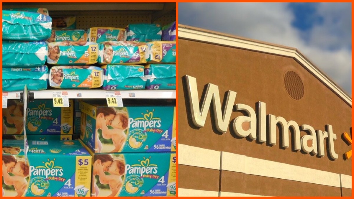 Pampers Diapers, Walmart, Image by JeepersMedia, CC BY 2.0, Image by ParentingPatch, CC BY-SA 3.0. Via Wikimedia Commons.