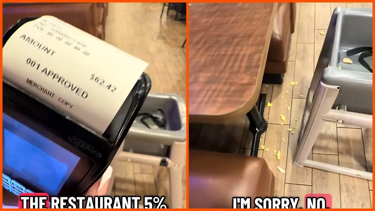 Server serves a table of children who rack up $60. Then she’s forced to pay 5% and clean up after them: ‘there are evil people’