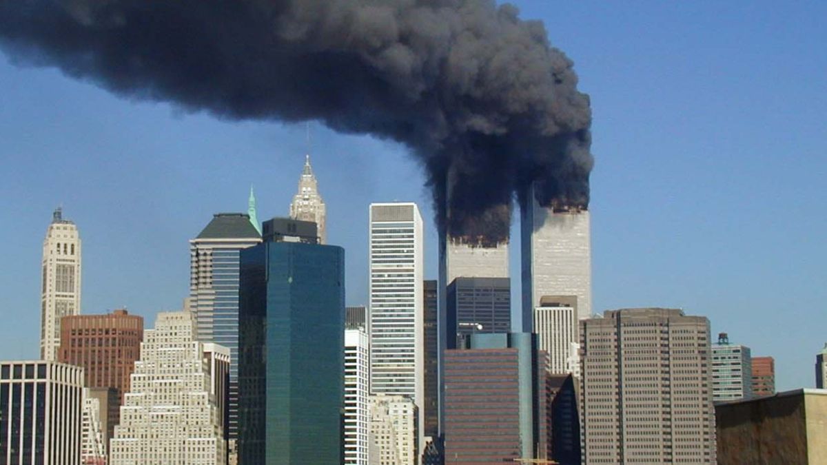 The World Trade Center on fire