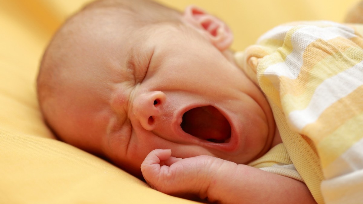 A yawning baby